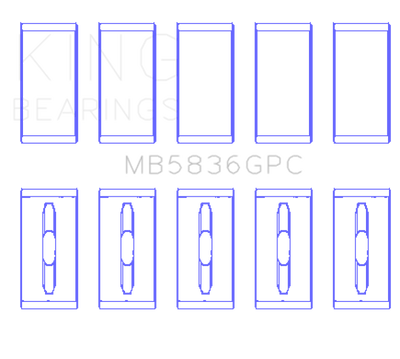 King Engine Bearings Ford 6.7 Power Stroke V8 Diesel Main Bearing Set