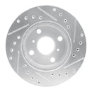 R1 86-89 Toyota Celica Front Left Drilled & Slotted Silver Brake Rotor