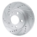 R1 76-93 Volvo 265 Front & Rear Drilled & Slotted Silver Brake Rotor Set