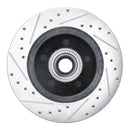 R1 90-02 Chevrolet ASTRO Front Right Drilled & Slotted Silver Brake Rotor