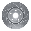 R1 92-10 Lexus IS300 Front Left Drilled & Slotted Silver Brake Rotor