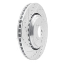 R1 14-20 Acura TLX Front Left Drilled & Slotted Silver Brake Rotor