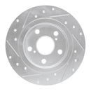 R1 08-18 Pontiac Vibe Rear Drilled & Slotted Silver Brake Rotor Set