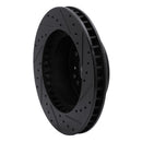 R1 63-82 Chevrolet Corvette Front/Rear Left Drilled & Slotted Black Brake Rotor