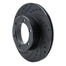 R1 86-95 Toyota 4Runner Front Drilled & Slotted Black Brake Rotor Set