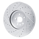 R1 17-20 Jaguar F-Pace Front Right Drilled & Slotted Silver Brake Rotor