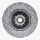 R1 1973-1989 Chrysler CORDOBA Front Right Drilled & Slotted Silver Brake Rotor