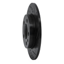 R1 01-06 Audi TT Quattro Rear Right Drilled & Slotted Black Brake Rotor