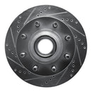 R1 99-02 Ford Excursion Front Left Drilled & Slotted Silver Brake Rotor