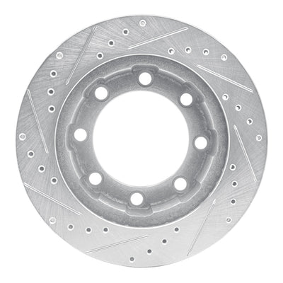 R1 1980-94 Ford F-350 Front Drill & Slot Silver Rotors