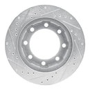 R1 1980-94 Ford F-350 Front Drill & Slot Silver Rotors