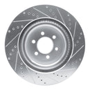 R1 03-17 Dodge Viper Front Left Drilled & Slotted Silver Brake Rotor