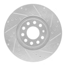 R1 00-09 Audi A4 Front & Rear Drilled & Slotted Silver Brake Rotor Set