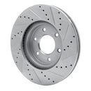 R1 06-09 Chevrolet TrailBlazer Front & Rear Drilled & Slotted Silver Brake Rotor Set