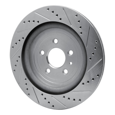 R1 13-19 Ford Taurus Front & Rear Drilled & Slotted Silver Brake Rotor Set