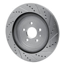 R1 13-19 Ford Taurus Front & Rear Drilled & Slotted Silver Brake Rotor Set