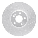 R1 16-23 Mercedes-Benz GLC300 Front & Rear Drilled & Slotted Silver Brake Rotor Set