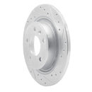 R1 11-19 Buick CASCADA Rear Right Drilled & Slotted Silver Brake Rotor