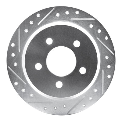 R1 93-98 Jeep Grand Cherokee Front & Rear Drilled & Slotted Silver Brake Rotor Set