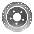 R1 93-98 Jeep Grand Cherokee Front & Rear Drilled & Slotted Silver Brake Rotor Set