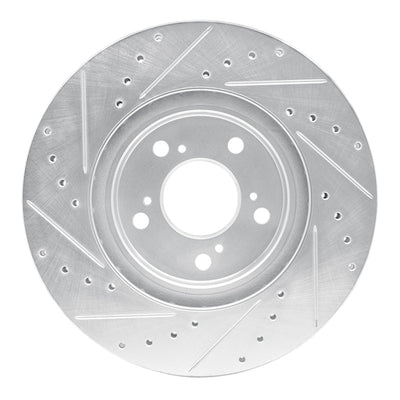 R1 05-12 Acura RL Front Drilled & Slotted Silver Brake Rotor Set