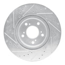 R1 05-12 Acura RL Front Drilled & Slotted Silver Brake Rotor Set