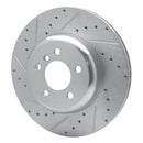 R1 13-21 BMW 428I Rear Left Drilled & Slotted Silver Brake Rotor