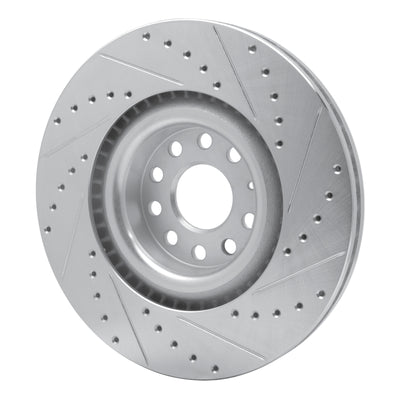 R1 06-13 Audi S3 Front Drilled & Slotted Silver Brake Rotor Set
