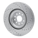 R1 06-13 Audi S3 Front Drilled & Slotted Silver Brake Rotor Set