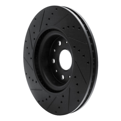 R1 16-24 Chevrolet Camaro Front & Rear Drilled & Slotted Black Brake Rotor Set