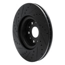 R1 16-24 Chevrolet Camaro Front & Rear Drilled & Slotted Black Brake Rotor Set