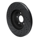 R1 13-20 Ford Fusion Front Right Drilled & Slotted Black Brake Rotor