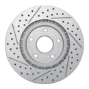 R1 97-05 Acura Nsx Rear Right Drilled & Slotted Geo-Carbon Rotor