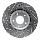 R1 07-13 Nissan Altima Front Right Drilled & Slotted Silver Brake Rotor