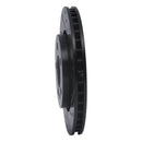 R1 00-06 Audi TT Quattro Rear Right Drilled & Slotted Black Brake Rotor