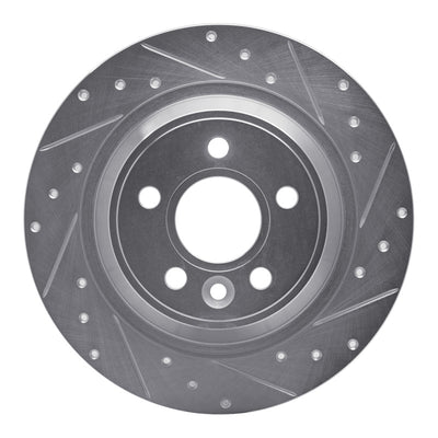 R1 09-15 Ford Focus RS (Mexico) Rear Right Drilled & Slotted Silver Brake Rotor
