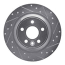 R1 09-15 Ford Focus RS (Mexico) Rear Right Drilled & Slotted Silver Brake Rotor