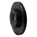 R1 10-24 Lexus GX460 Front Drilled & Slotted Black Brake Rotor Set