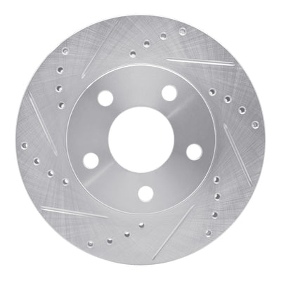 R1 90-97 Buick Park Avenue Front Left Drilled & Slotted Silver Brake Rotor