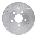 R1 90-97 Buick Park Avenue Front Left Drilled & Slotted Silver Brake Rotor