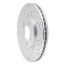 R1 97-05 Acura NSX Front Left Drilled & Slotted Silver Brake Rotor
