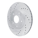 R1 91-96 Acura NSX Rear Left Drilled & Slotted Silver Brake Rotor