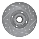 R1 85-02 Volkswagen CORRADO Rear Left Drilled & Slotted Silver Brake Rotor