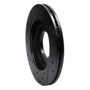 R1 92-98 Hyundai Elantra Front Right Drilled & Slotted Black Brake Rotor