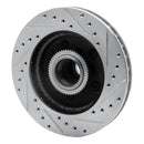 R1 1992-2002 Chevrolet C1500 Front Left Drilled & Slotted Silver Brake Rotor