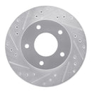 R1 77-80 Buick LeSabre Rear Left Drilled & Slotted Silver Brake Rotor