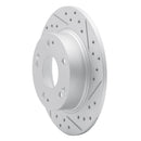 R1 03-08 Acura Tsx Rear Right Drilled & Slotted Geo-Carbon Rotor