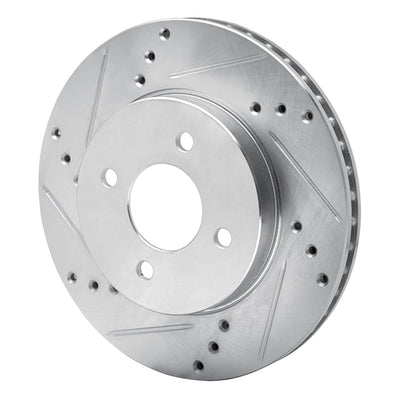 R1 12-24 Nissan Note Front Drilled & Slotted Silver Brake Rotor Set