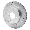 R1 12-24 Nissan Note Front Drilled & Slotted Silver Brake Rotor Set