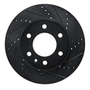 R1 07-18 Dodge Sprinter 2500 Front & Rear Drilled & Slotted Black Brake Rotor Set